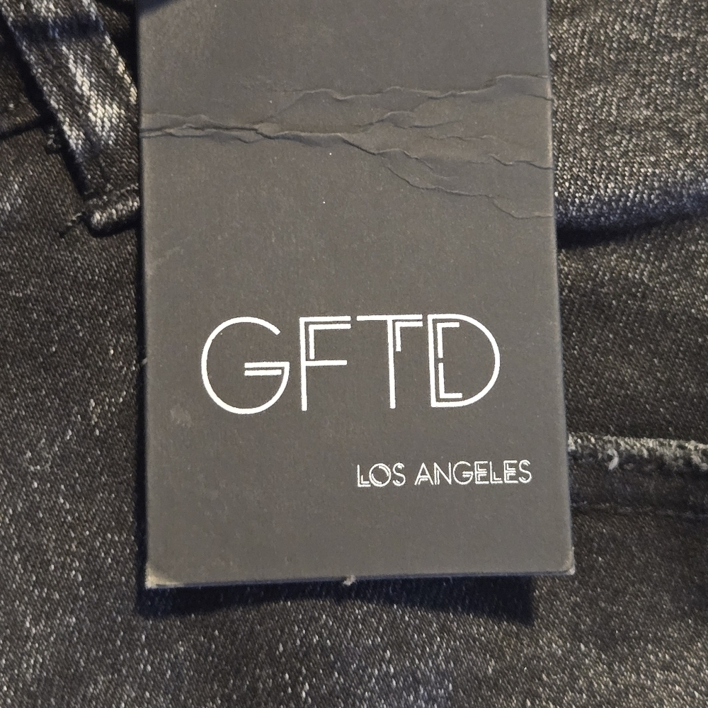GFTD Mens Black Colorful Graffiti Painted Distressed Landon Denim Jeans 36 - Picture 15 of 16